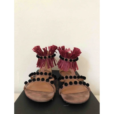Pre-owned Samuele Failli Leather Mules In Pink
