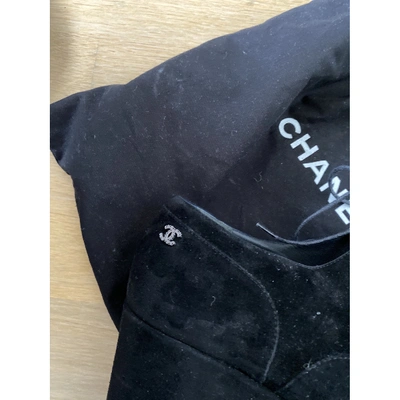 Pre-owned Chanel Lace Ups In Black