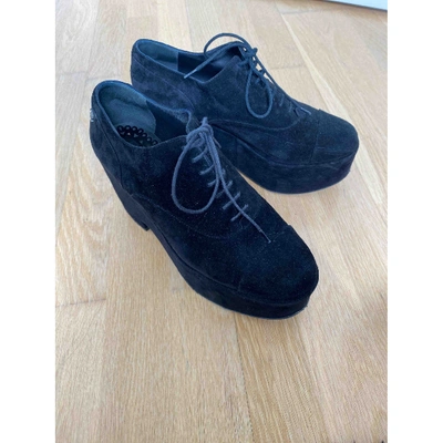 Pre-owned Chanel Lace Ups In Black
