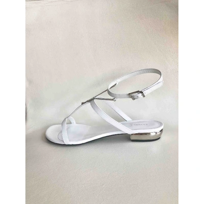 Pre-owned La Perla Leather Sandal In White