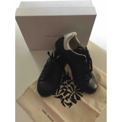 Pre-owned Isabel Marant Bart Black Leather Trainers