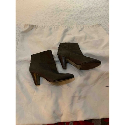 Pre-owned Ash Western Boots In Grey