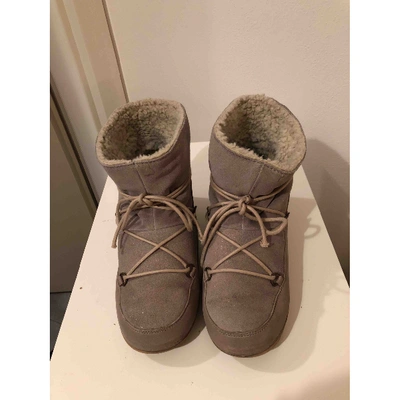 Pre-owned Anniel Snow Boots In Beige
