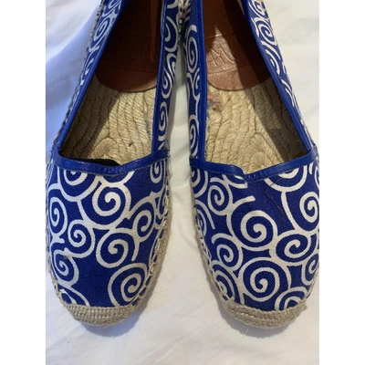 Pre-owned Diane Von Furstenberg Cloth Espadrilles In Blue