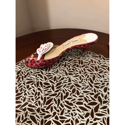 Pre-owned Jimmy Choo Leather Mules & Clogs In Red