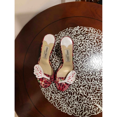 Pre-owned Jimmy Choo Leather Mules & Clogs In Red