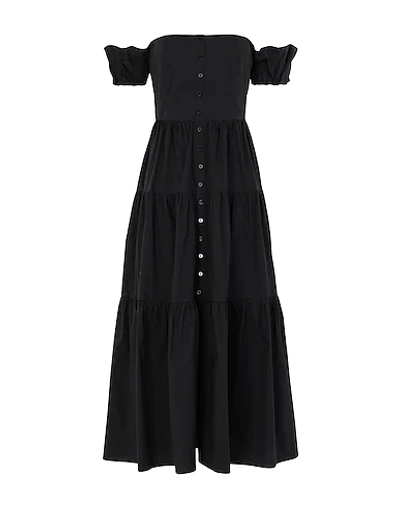 Shop Staud Long Dresses In Black