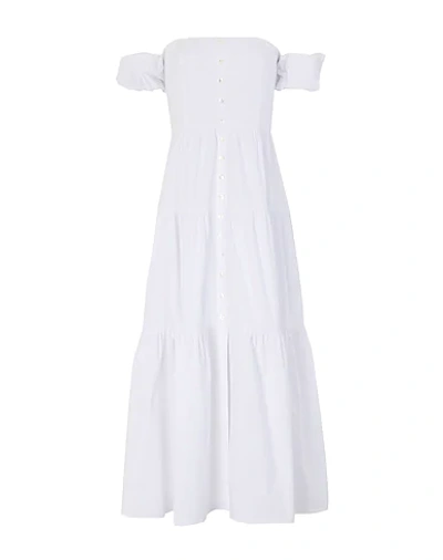Shop Staud Long Dress In White