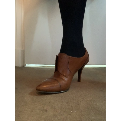 Pre-owned Fratelli Rossetti Leather Ankle Boots In Camel