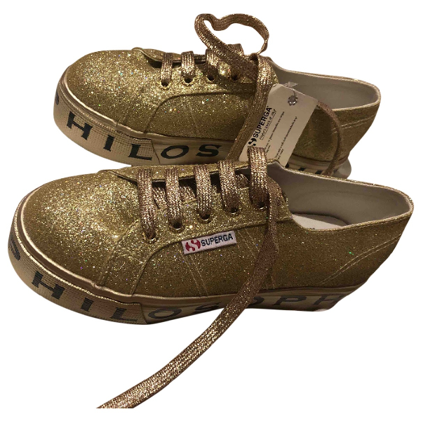 superga gold glitter