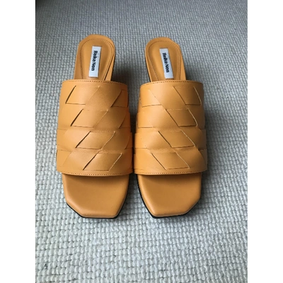 Pre-owned Reike Nen Yellow Leather Sandals