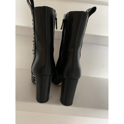 Pre-owned Dsquared2 Black Leather Ankle Boots