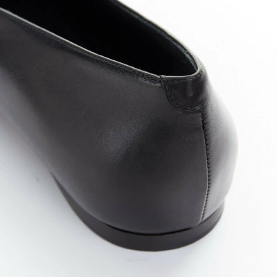 Pre-owned Celine Black Leather Ballet Flats