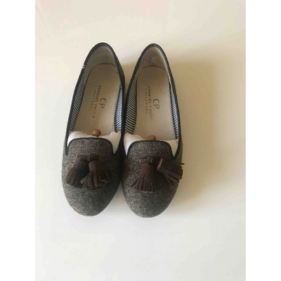 Pre-owned Charles Philip Cloth Ballet Flats