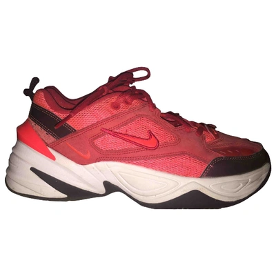 Pre-owned Nike M2k Tekno Red Leather Trainers