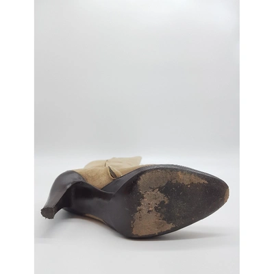 Pre-owned Ferragamo Boots In Beige