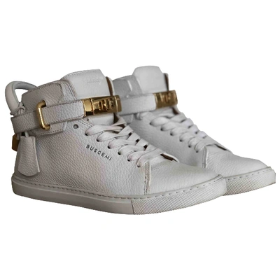 Pre-owned Buscemi White Leather Trainers
