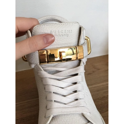 Pre-owned Buscemi White Leather Trainers