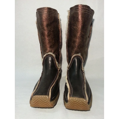 Pre-owned Fendi Shearling Boots