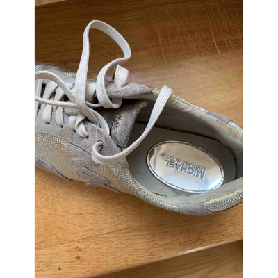 Pre-owned Michael Kors Grey Patent Leather Trainers