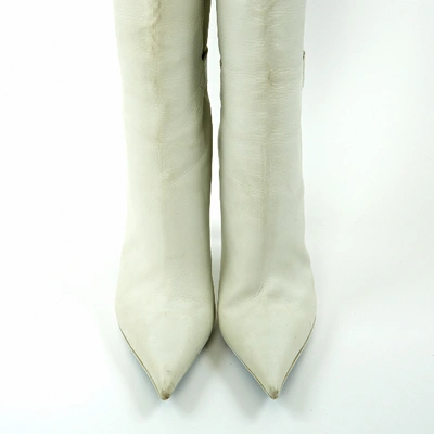 Pre-owned Casadei Leather Boots In White