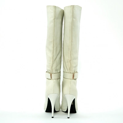 Pre-owned Casadei Leather Boots In White