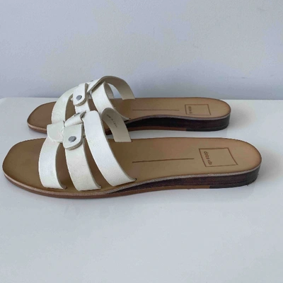 Pre-owned Dolce Vita Leather Sandal In White