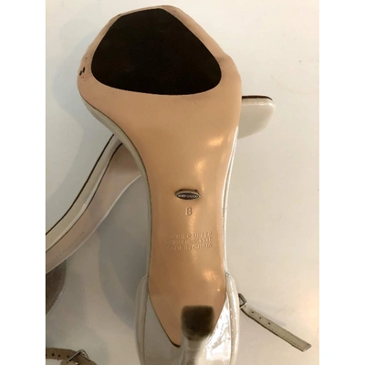 Pre-owned Tony Bianco Patent Leather Sandal In Beige