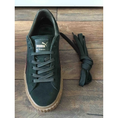 Pre-owned Fenty X Puma Green Leather Trainers