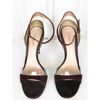 Pre-owned Gianvito Rossi Sandals In Burgundy