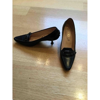 Pre-owned Tod's Leather Heels In Black