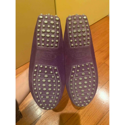 Pre-owned Tod's Mules & Clogs In Purple