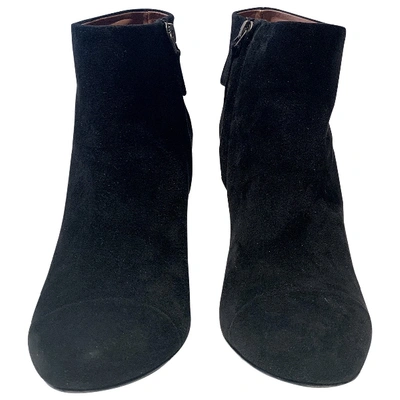 Pre-owned Michel Vivien Black Suede Ankle Boots