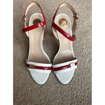 Pre-owned Elisabetta Franchi Patent Leather Sandals In Multicolour