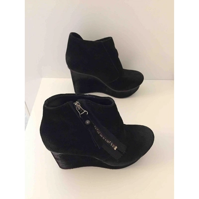 Pre-owned Diesel Ankle Boots In Black