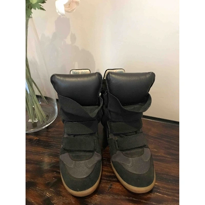 Pre-owned Isabel Marant Beckett Trainers In Navy