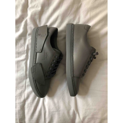 Pre-owned A-cold-wall* Leather Trainers In Grey