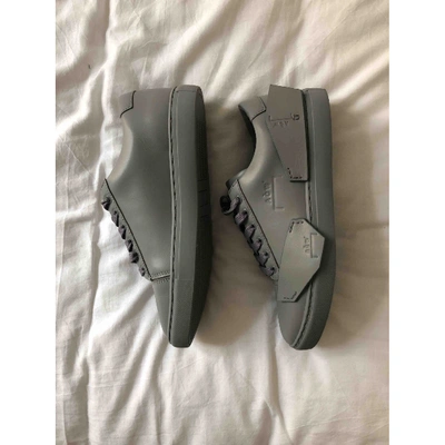 Pre-owned A-cold-wall* Leather Trainers In Grey