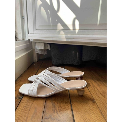 Pre-owned Jacquemus Castana White Leather Sandals