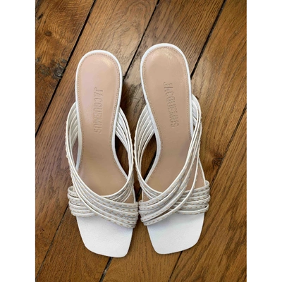 Pre-owned Jacquemus Castana White Leather Sandals