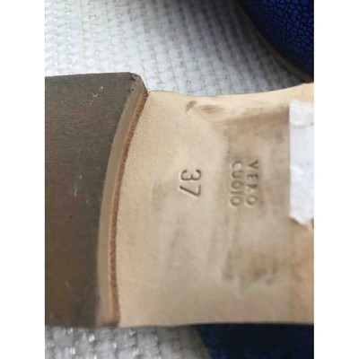 Pre-owned Alberta Ferretti Metallic Leather Sandals