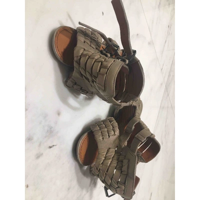 Pre-owned Givenchy Grey Leather Sandals