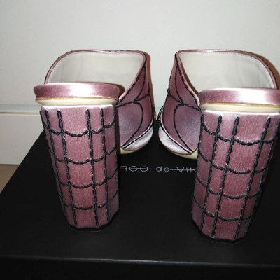 Pre-owned Marco De Vincenzo Cloth Mules In Pink