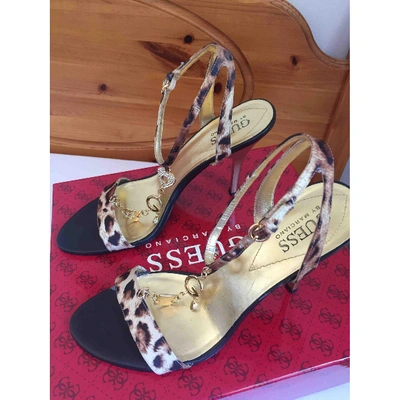 Pre-owned Guess Cloth Sandal In Other