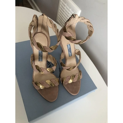 Pre-owned Prada Sandal In Beige