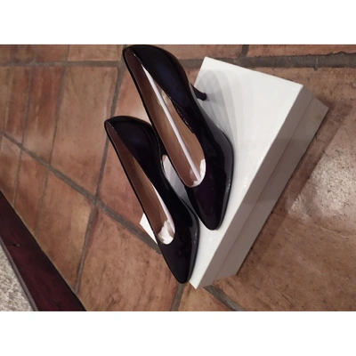 Pre-owned Casadei Patent Leather Heels In Brown