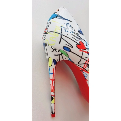 Pre-owned Christian Louboutin So Kate Patent Leather Heels In Multicolour