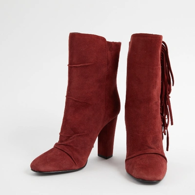 Pre-owned Giuseppe Zanotti Boots In Burgundy