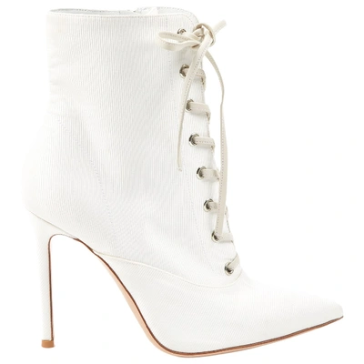 Pre-owned Gianvito Rossi Cloth Heels In White