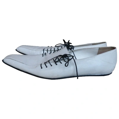 ROBERT CLERGERIE Pre-owned Leather Lace Ups In White